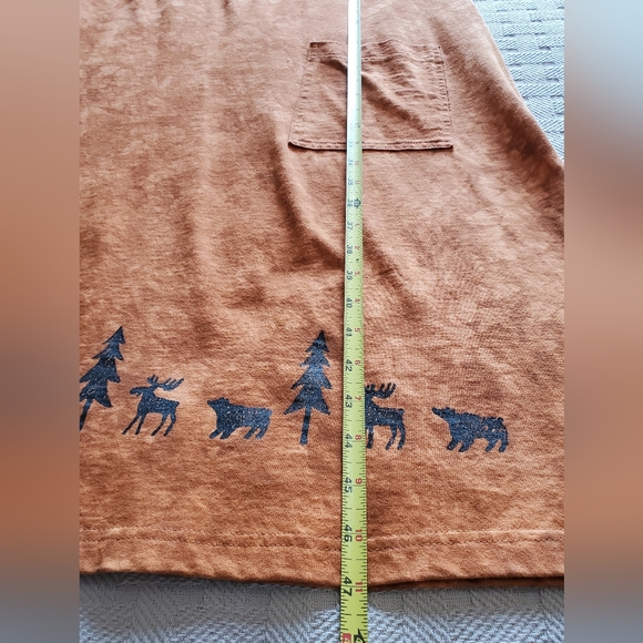 Vintage Cactus Bay Lynee Western Wildlife Cabin Tie Dye Cotton Maxi - Picture 10 of 14